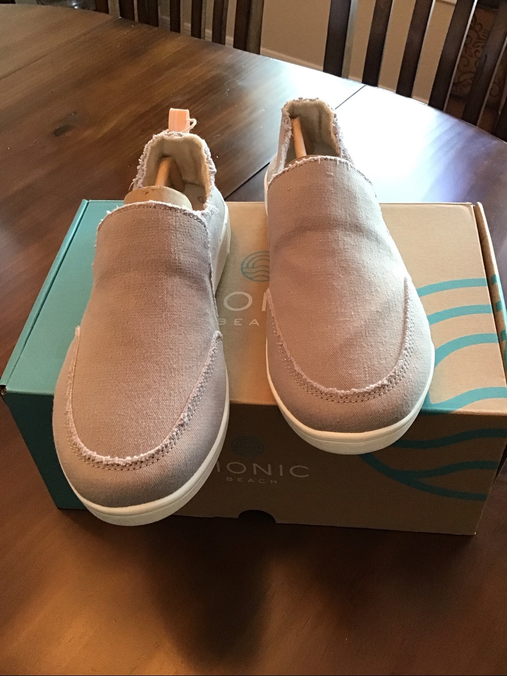 Vionic Women's Slip-On Loafers in Taupe with White Sole - Picture 4 of 5